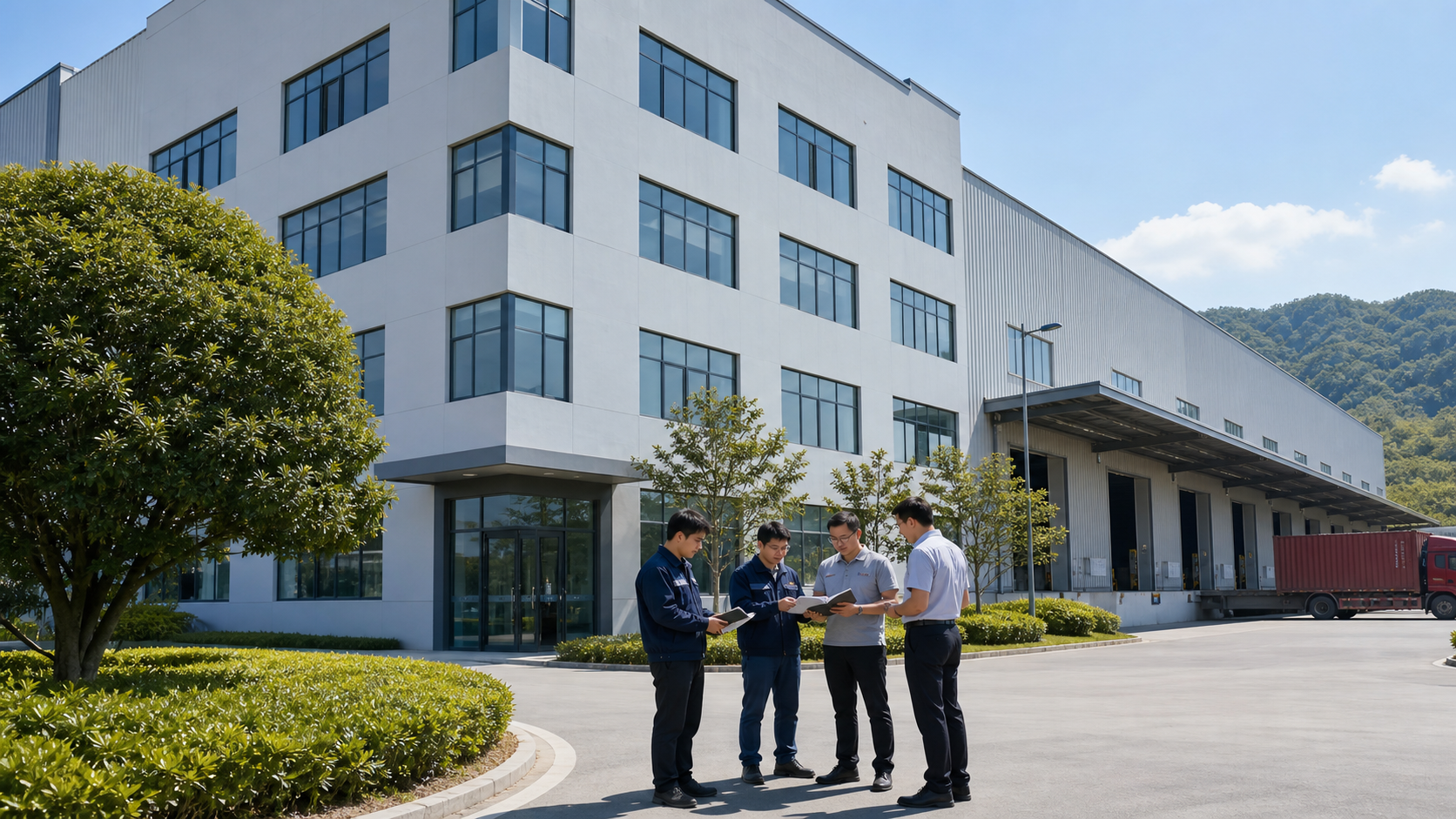 Factory campus exterior